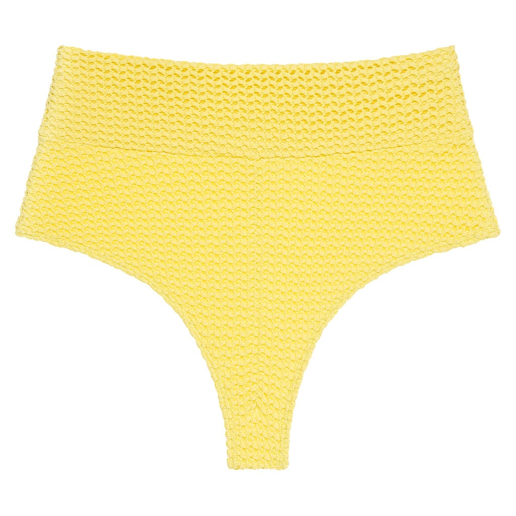 Yellow Crochet High Rise Bikini Bottom