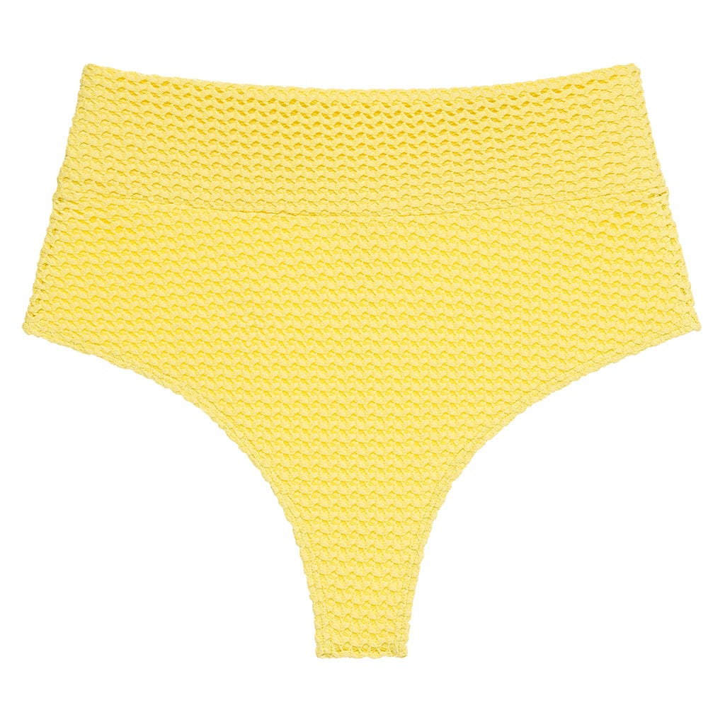 Yellow Crochet High Rise Bikini Bottom