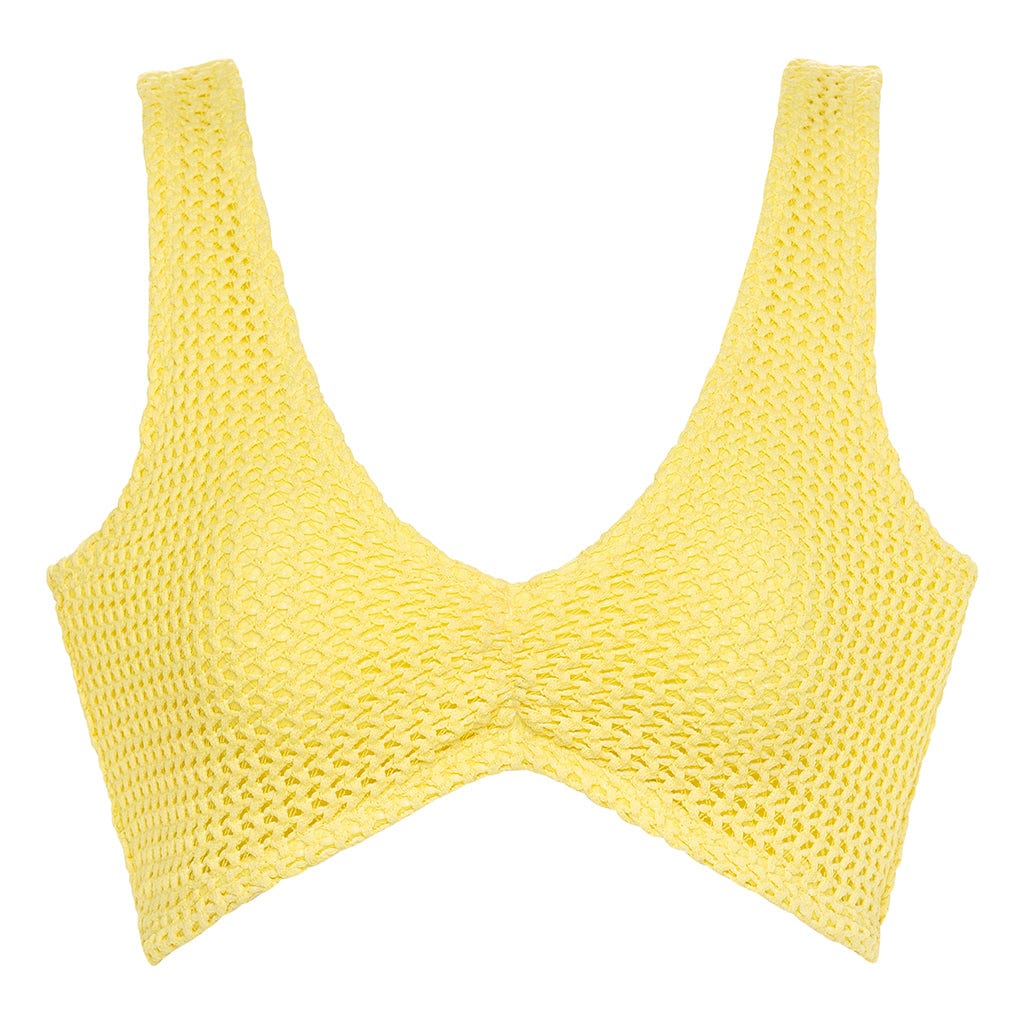 Yellow Crochet Kim Variation Bikini Top