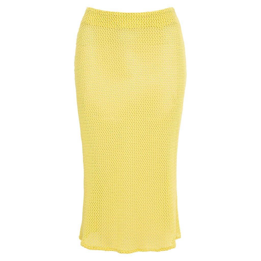 Yellow Crochet Slip Skirt