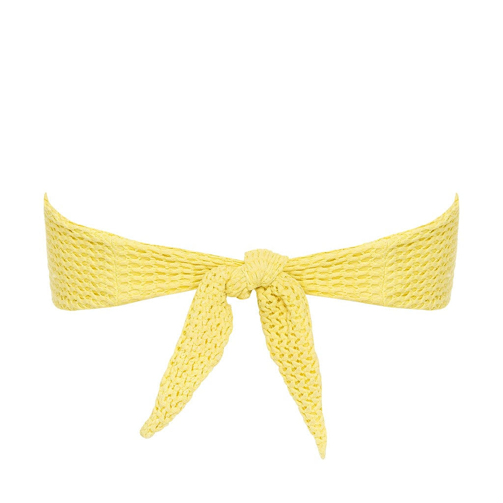 Yellow Crochet Tori Bandeau Bikini Top