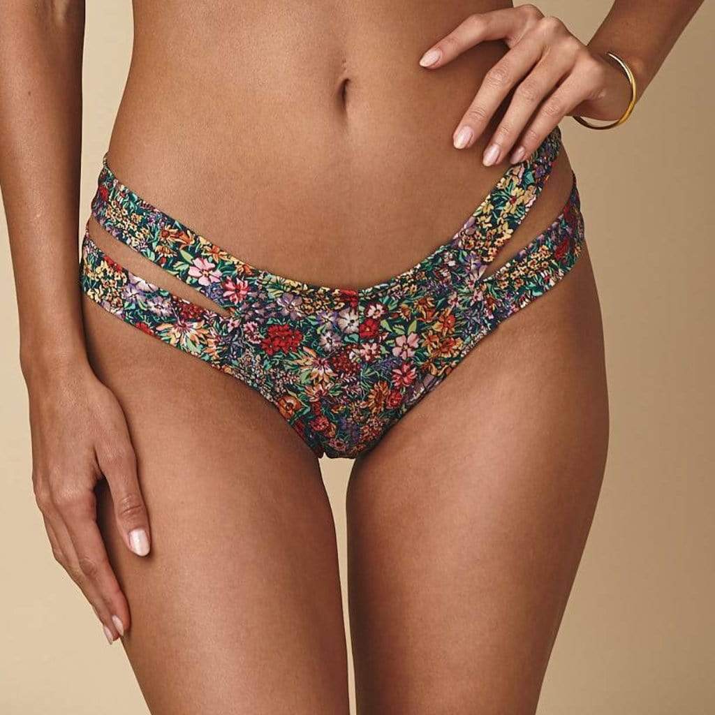 Mara Floral Added Coverage Euro Bikini Bottom