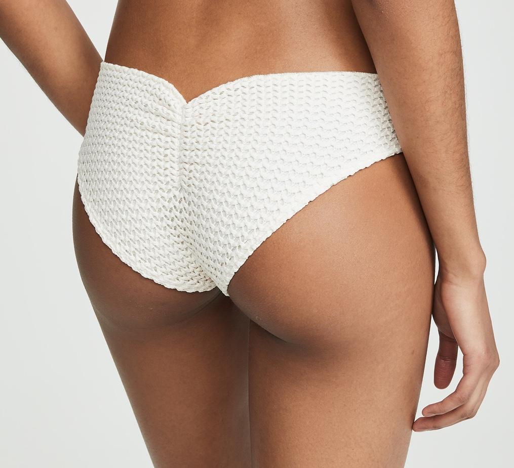Bone Crochet Added Coverage Raw Edge Nu Micro Bikini Bottom