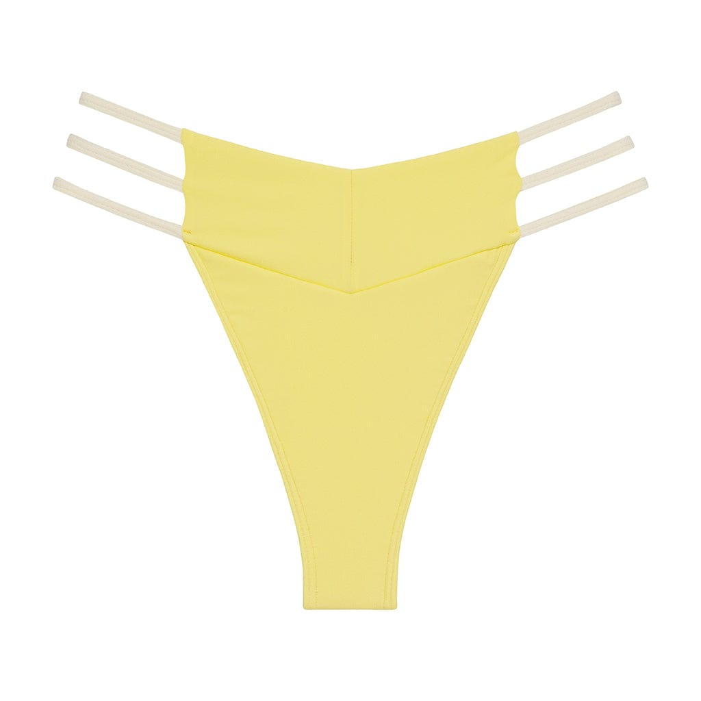 Yellow Pastel Cream Binded Rio Bikini Bottom